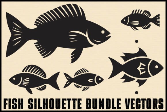Download Fish Silhouette Vector Clipart Pack - Vector Collection