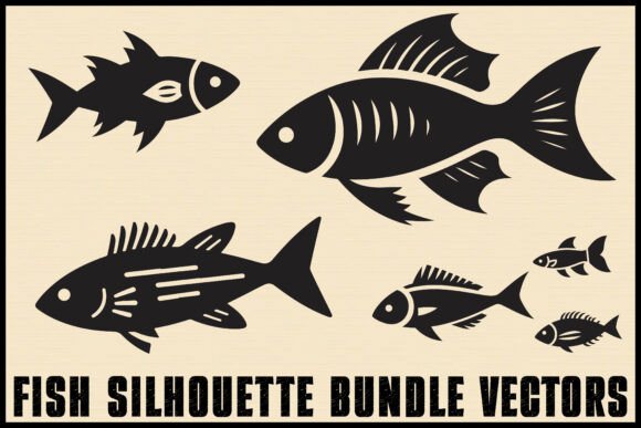 Download Fish Silhouette Vector Clipart Pack - Vector Collection