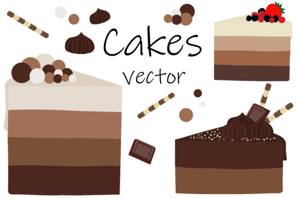 Download Cakes Vector. Chocolate Cake Vector - Vector Collection