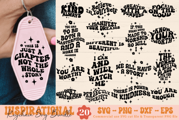Download Inspirational Retro Keychain Svg Bundle - Retro keychain Collection