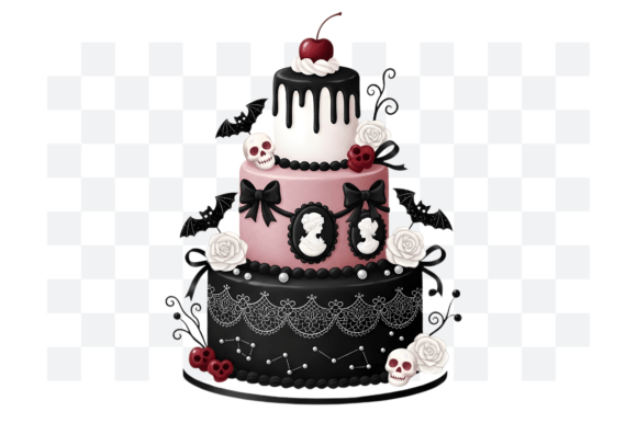 Download Gothic Coquette Birthday Cake PNG - Birthday cake Collection