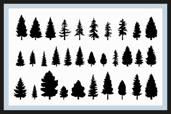 Download Pine Tree Silhouette Vector Collection - Vector Collection