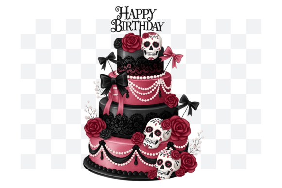 Download Gothic Coquette Birthday Cake PNG - Birthday cake Collection