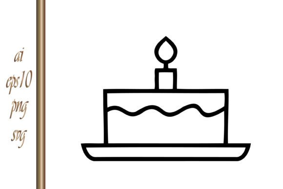 Download Stencil Cake Icon Doodle Cake Vector - Vector Collection