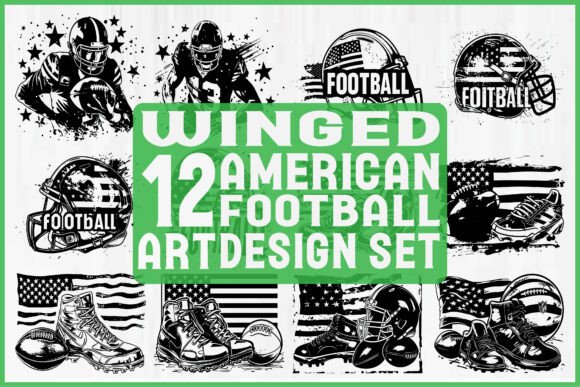 Download Winged American Football SVG Bundle - Premium Resources