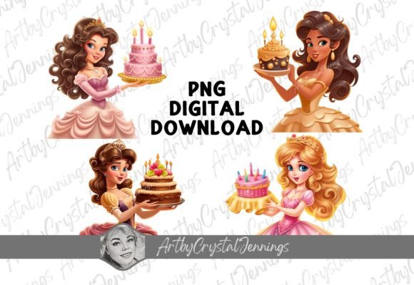 Download Princess Holding Birthday Cake  PNG - Birthday cake Collection