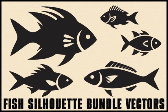 Download Fish Silhouette Vector Clipart Pack - Vector Collection