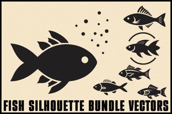 Download Fish Silhouette Vector Clipart Pack - Vector Collection
