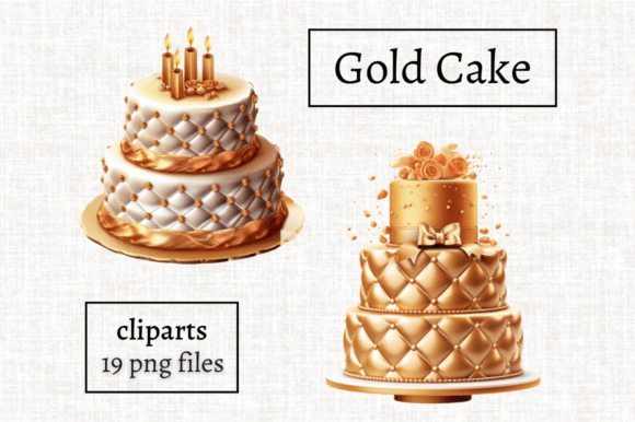 Download Gold Wedding Cake, Birthday Cake PNG - Birthday cake Collection
