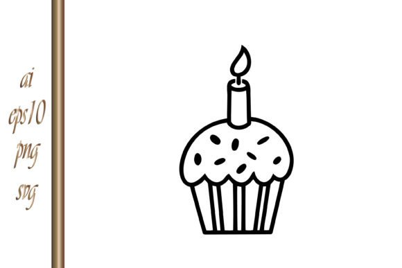 Download Stencil Cake Icon Doodle Cake Vector - Vector Collection