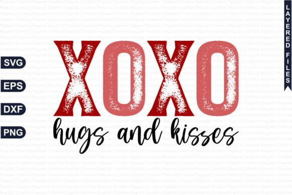 Download XOXO Valentine Hugs and Kisses SVG PNG - Hugs and kisses svg Collection