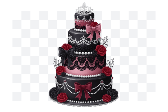 Download Gothic Coquette Birthday Cake PNG - Birthday cake Collection